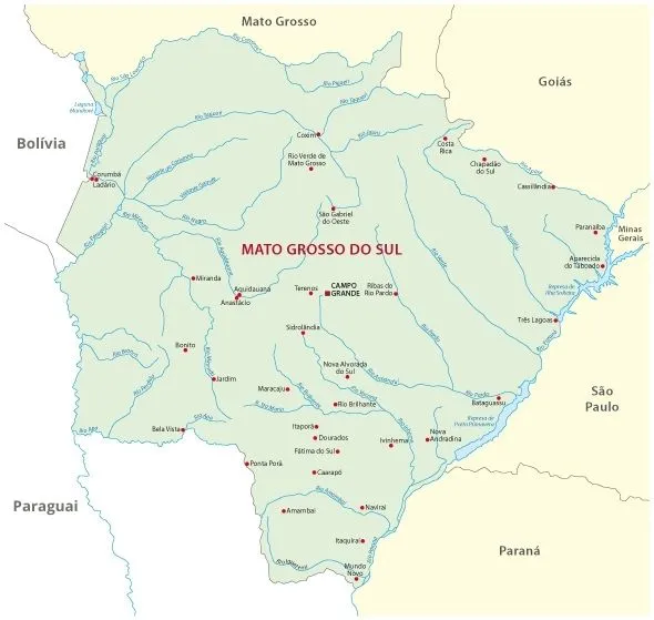 Mapa do Mato Grosso do Sul